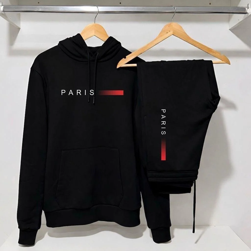 Conjunto Moletom Unissex Paris Blusa Frio Calça Confortavel