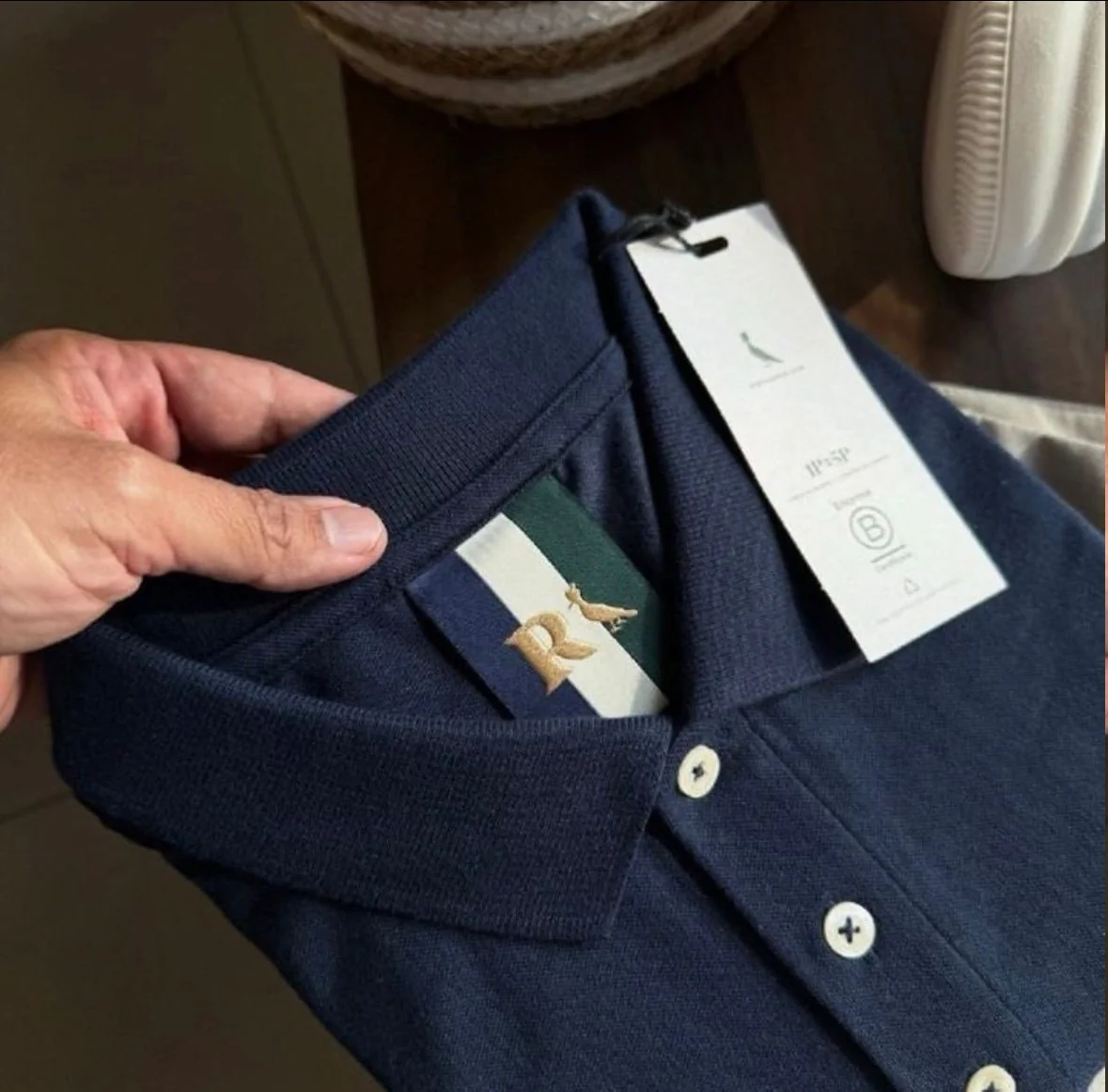 Camisa Polo Piquet Rico Reserva Marinho Lisa M