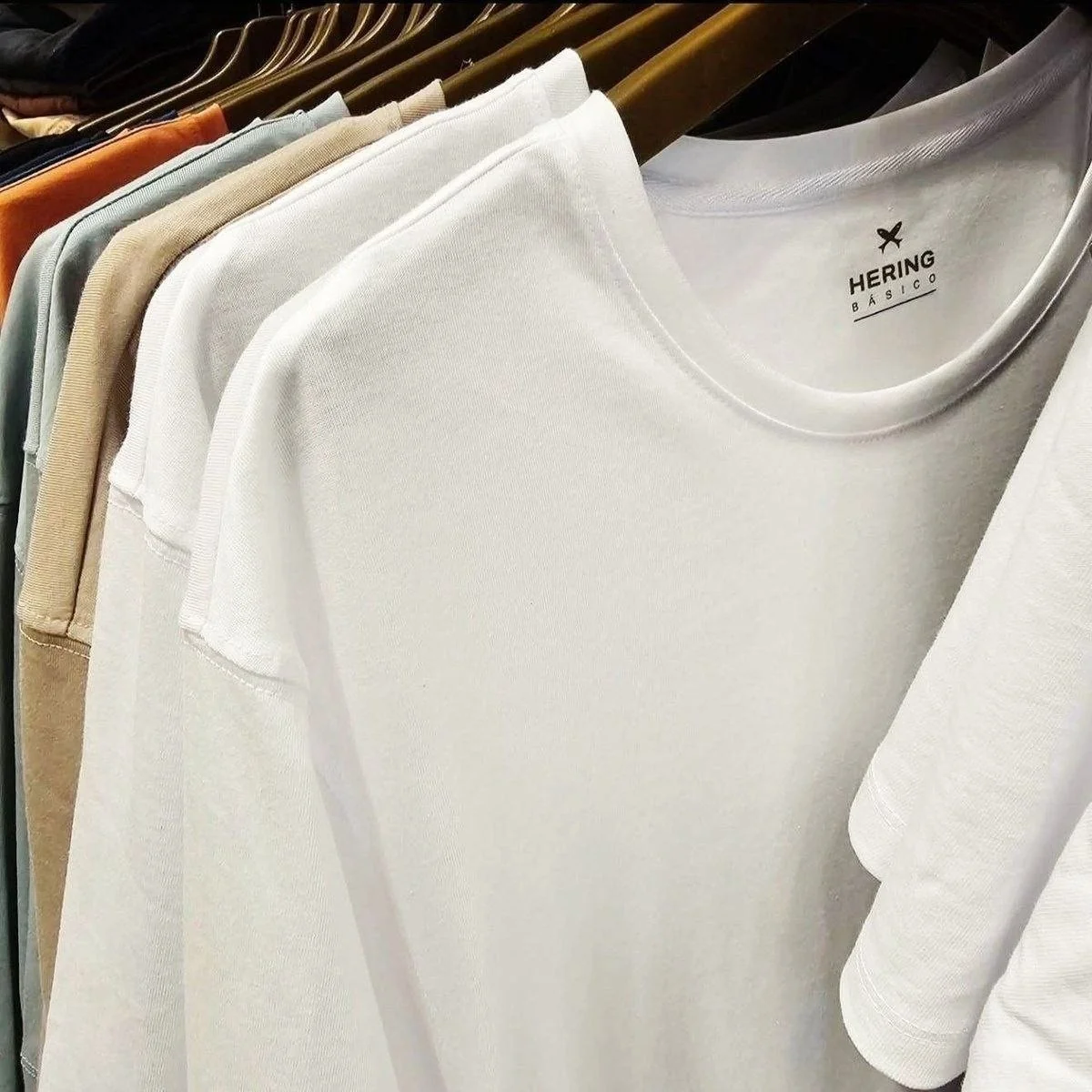 Kit Com 5 Camisetas Masculinas Básicas Hering