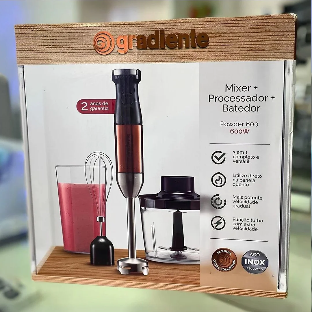 Mixer 3 Em 1 Gradiente Pgmx402 600w Bronze Preto Inox Cobre Collection Bronze/preto/aço Inoxidável 127v