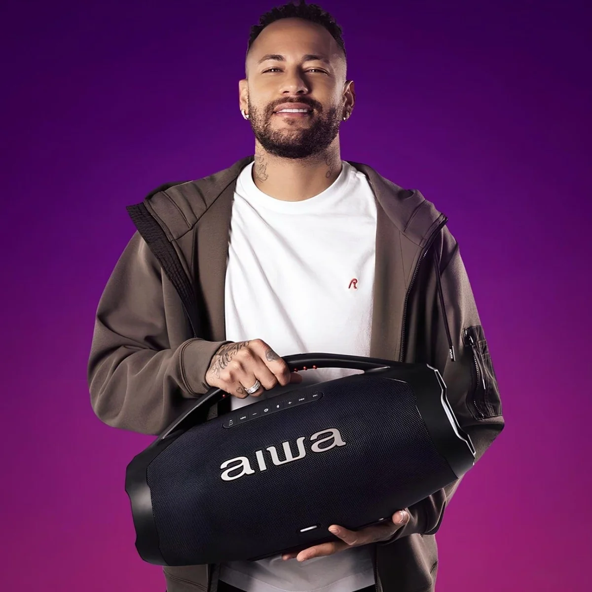 Caixa de Som Bluetooth Aiwa Boombox BS-01B 200W IP66